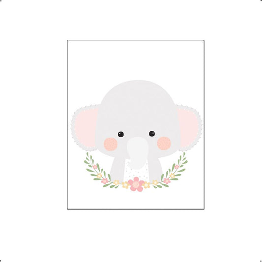 Lieve olifant met krans - Lieve jungle dieren