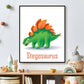 Lieve dino stegosaurus met naam - Dinosaurussen