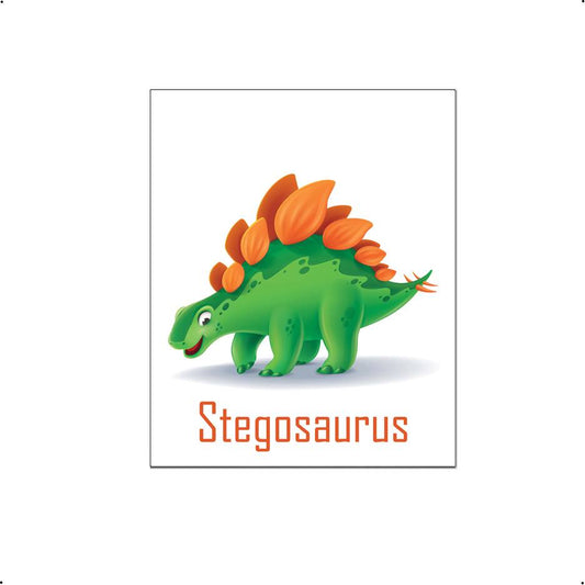 Lieve dino stegosaurus met naam - Dinosaurussen