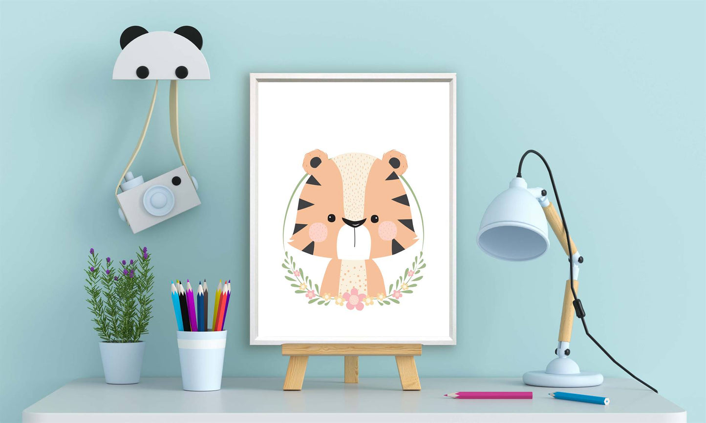 Lieve tijger met krans - Lieve jungle dieren