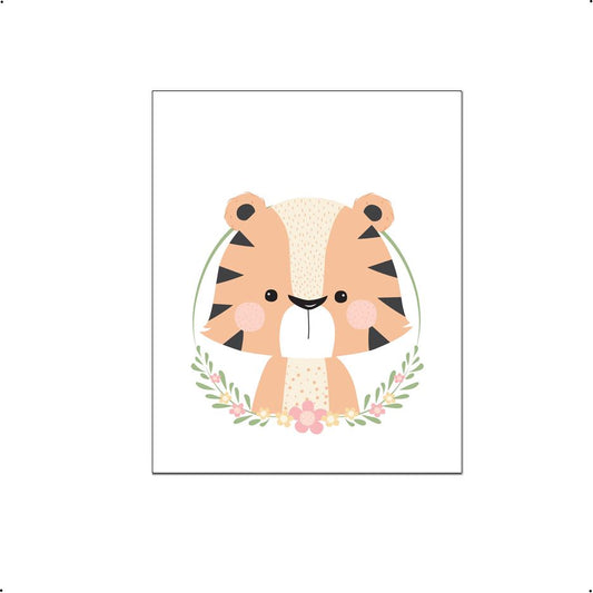 Lieve tijger met krans - Lieve jungle dieren