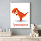 Lieve dino tyrannosaurus rex TREX  met naam - Dinosaurussen
