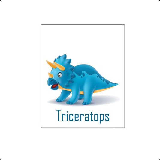 Lieve dino triceratops met naam - Dinosaurussen