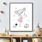 Meisje met vlinders en hartje - Roze