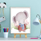 Aquarel olifant met hartje - Dieren