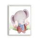 Aquarel olifant met hartje - Dieren