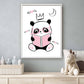 Panda boek lezen roze - Dieren