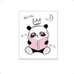 Panda boek lezen roze - Dieren