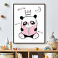 Panda boek lezen roze - Dieren