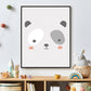 Panda gezicht met licht grijze achtergrond - Dieren
