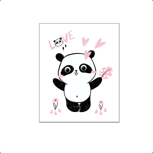 Panda knuffel geven roze - Dieren