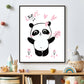 Panda knuffel geven roze - Dieren