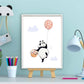 Panda met ballon en mandje - Dieren met ballonnen