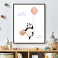 Panda met ballon en mandje - Dieren met ballonnen