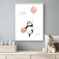 Panda met ballon en mandje - Dieren met ballonnen