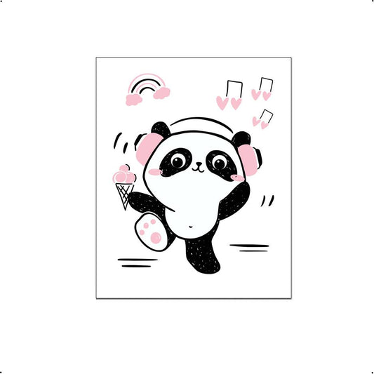 Panda met headset roze - Dieren