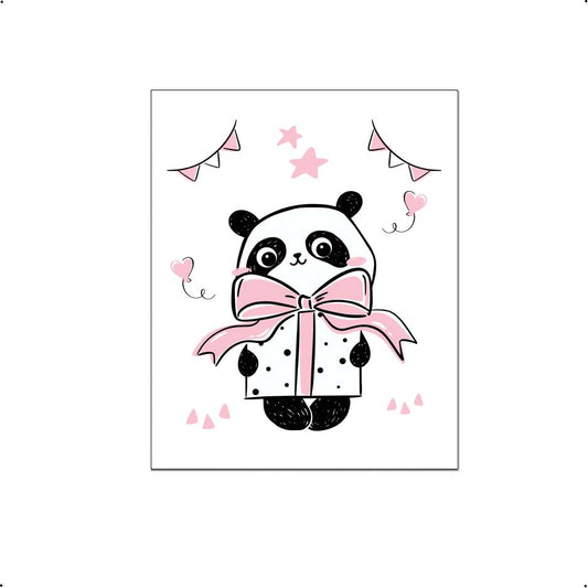 Panda kadotje geven roze - Dieren