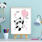 Panda hartjes ballon roze - Dieren
