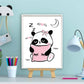 Panda slapen met kussen roze - Dieren