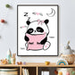 Panda slapen met kussen roze - Dieren