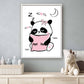 Panda slapen met kussen roze - Dieren