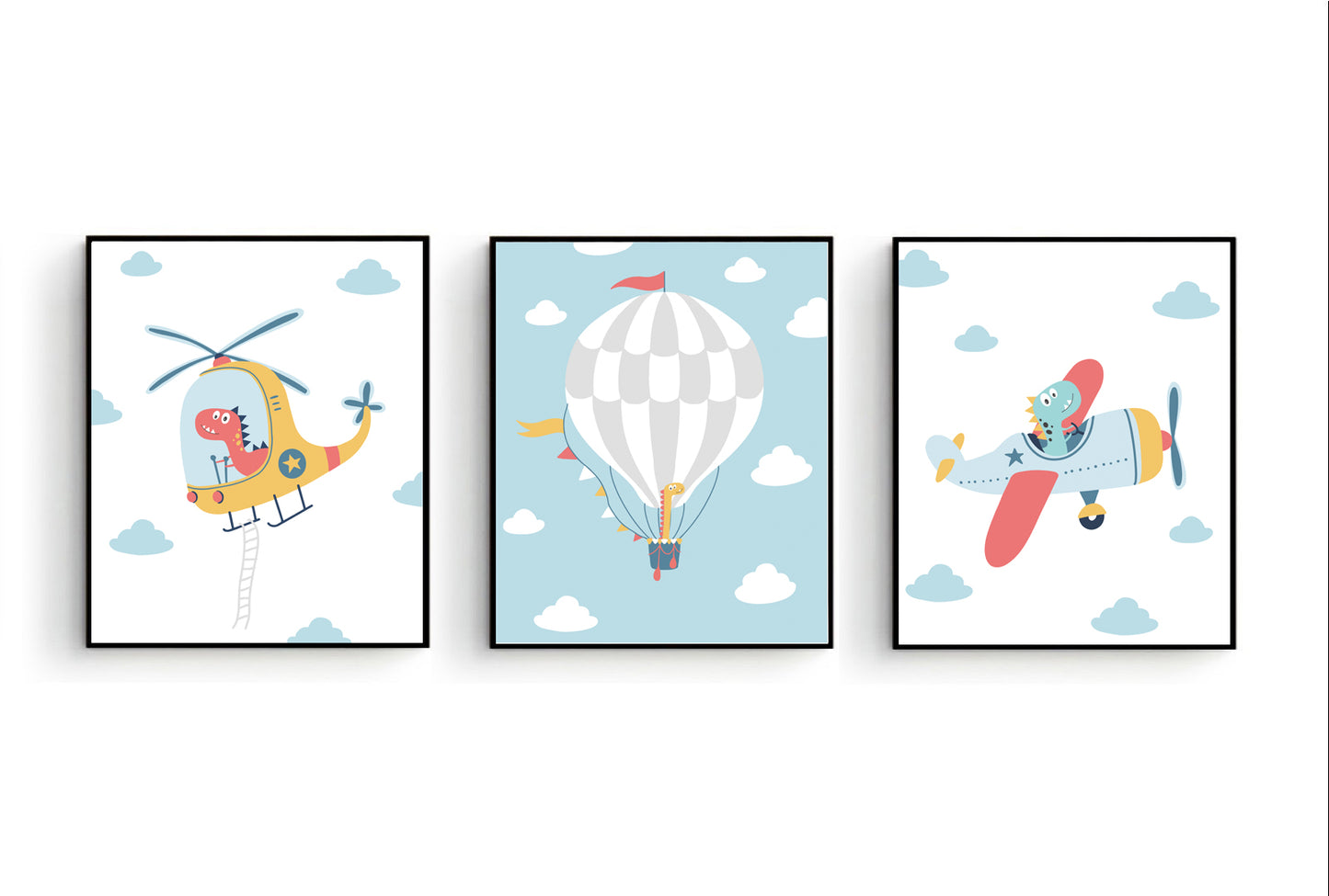Dinosaurus in een luchtballon - Dino in de lucht