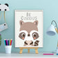 Dieren wasbeer be curious - Dieren met motivatie tekst