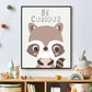 Dieren wasbeer be curious - Dieren met motivatie tekst