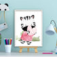 Aquarel zebra met hartje - Dieren