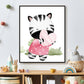 Aquarel zebra met hartje - Dieren