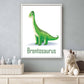 Lieve dino brontosaurus met naam - Dinosaurussen
