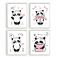 Panda knuffel geven roze - Dieren